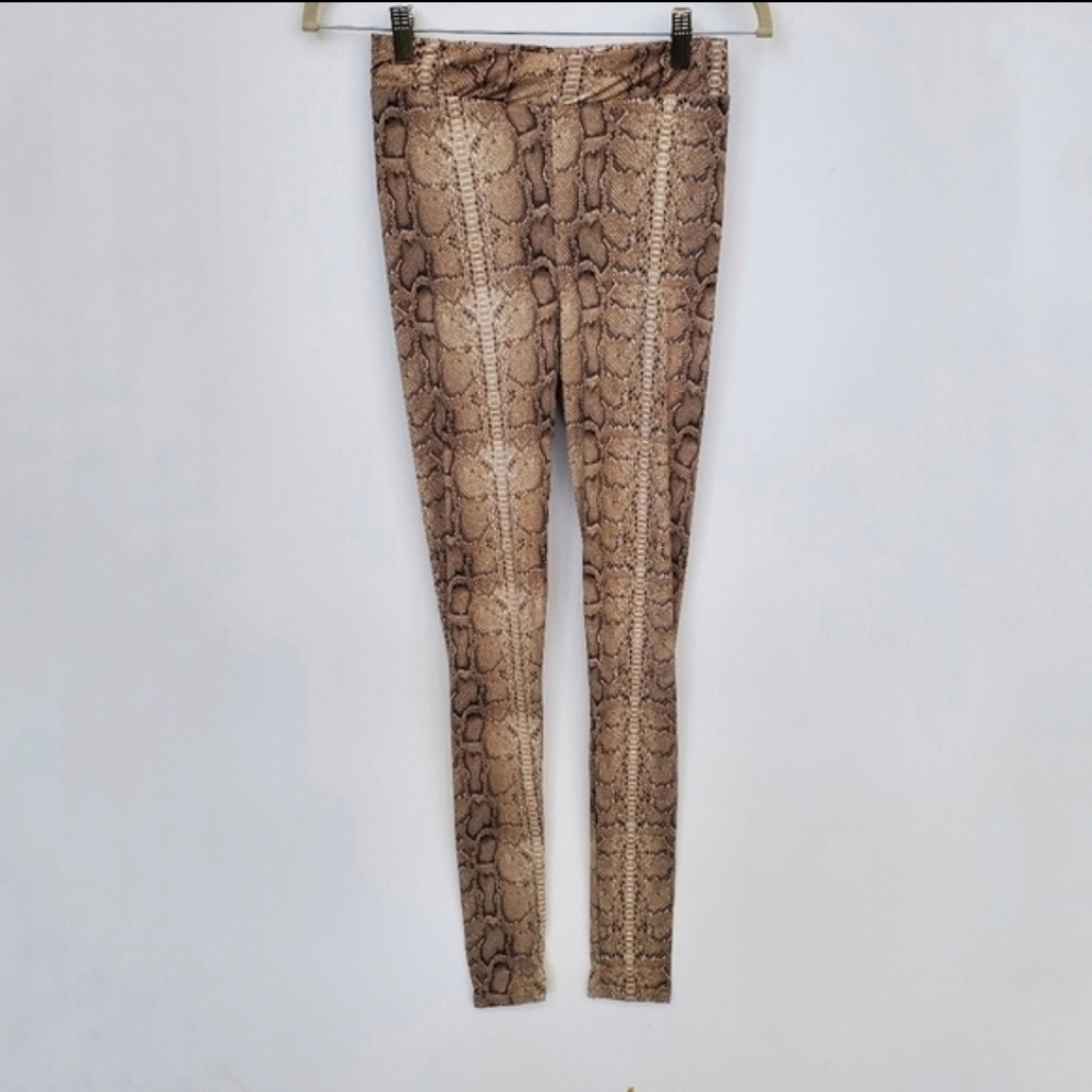 LA LUXE Snakeprint Python Leggings Like NEW! Sz Med